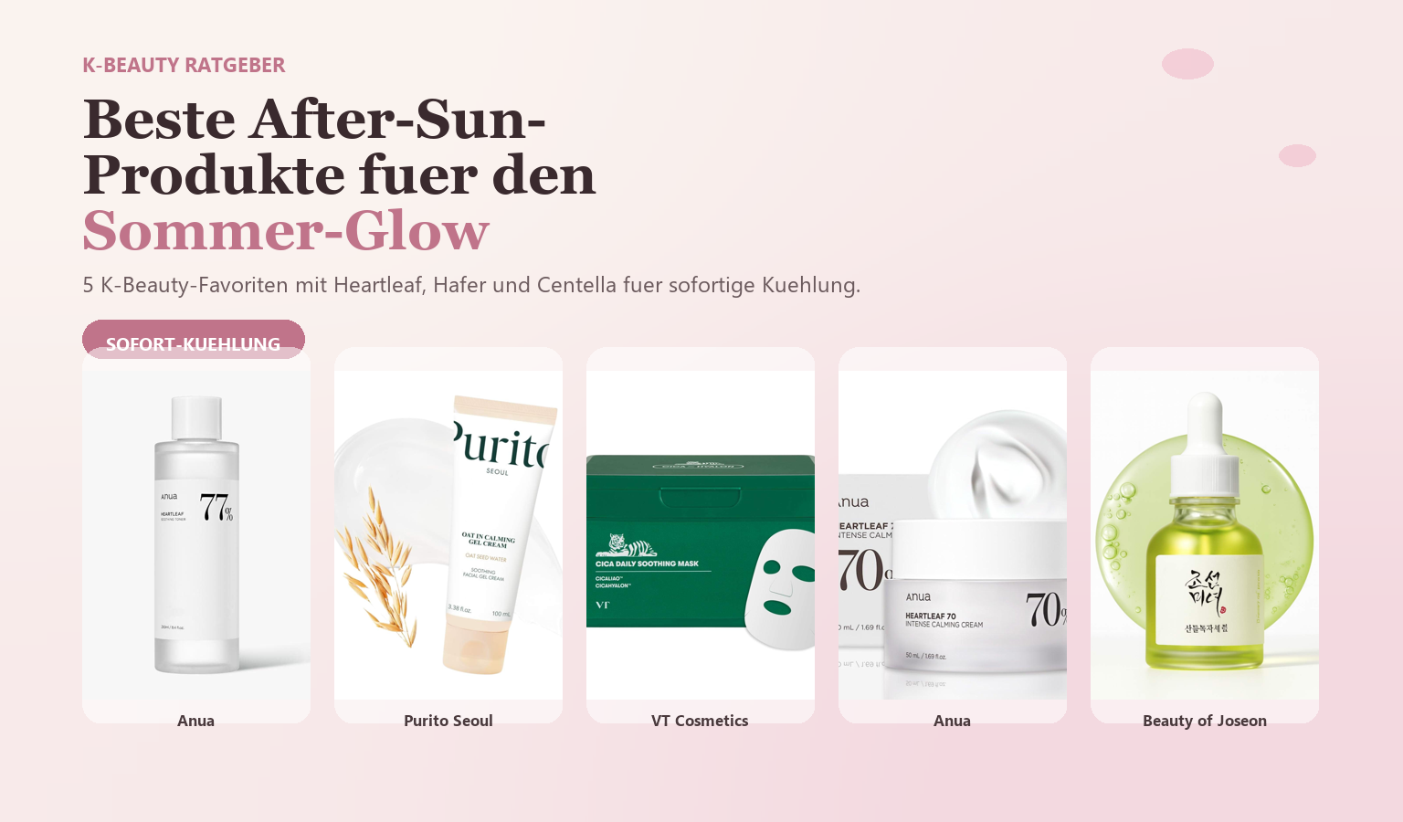 Beste After-Sun-Produkte fuer den Sommer-Glow - 5 K-Beauty Favoriten