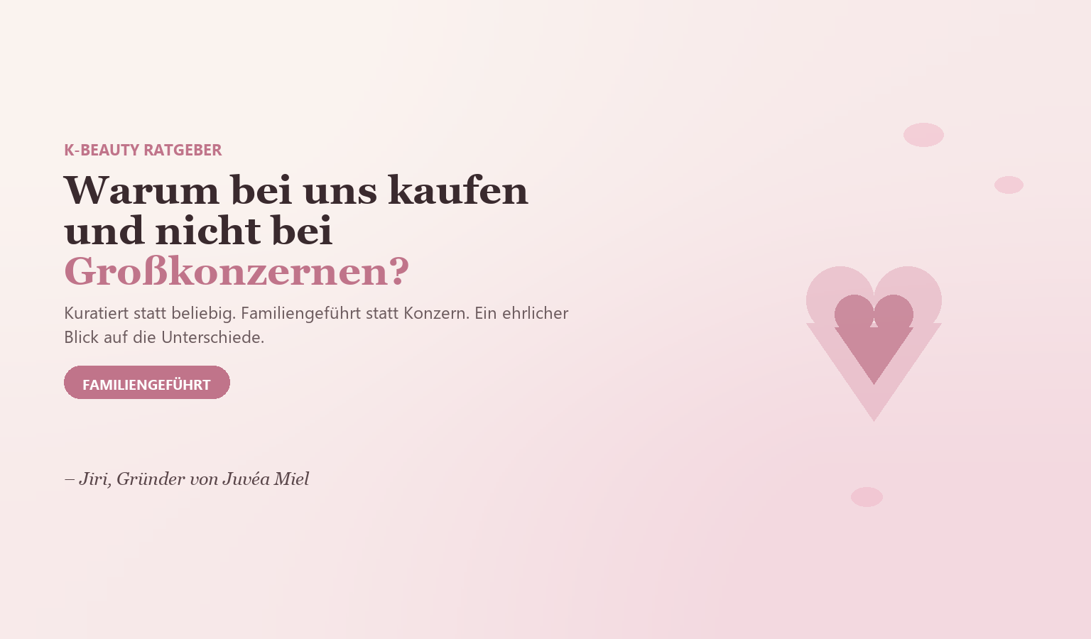 Warum bei uns kaufen und nicht bei Großkonzernen - Herz-Motiv