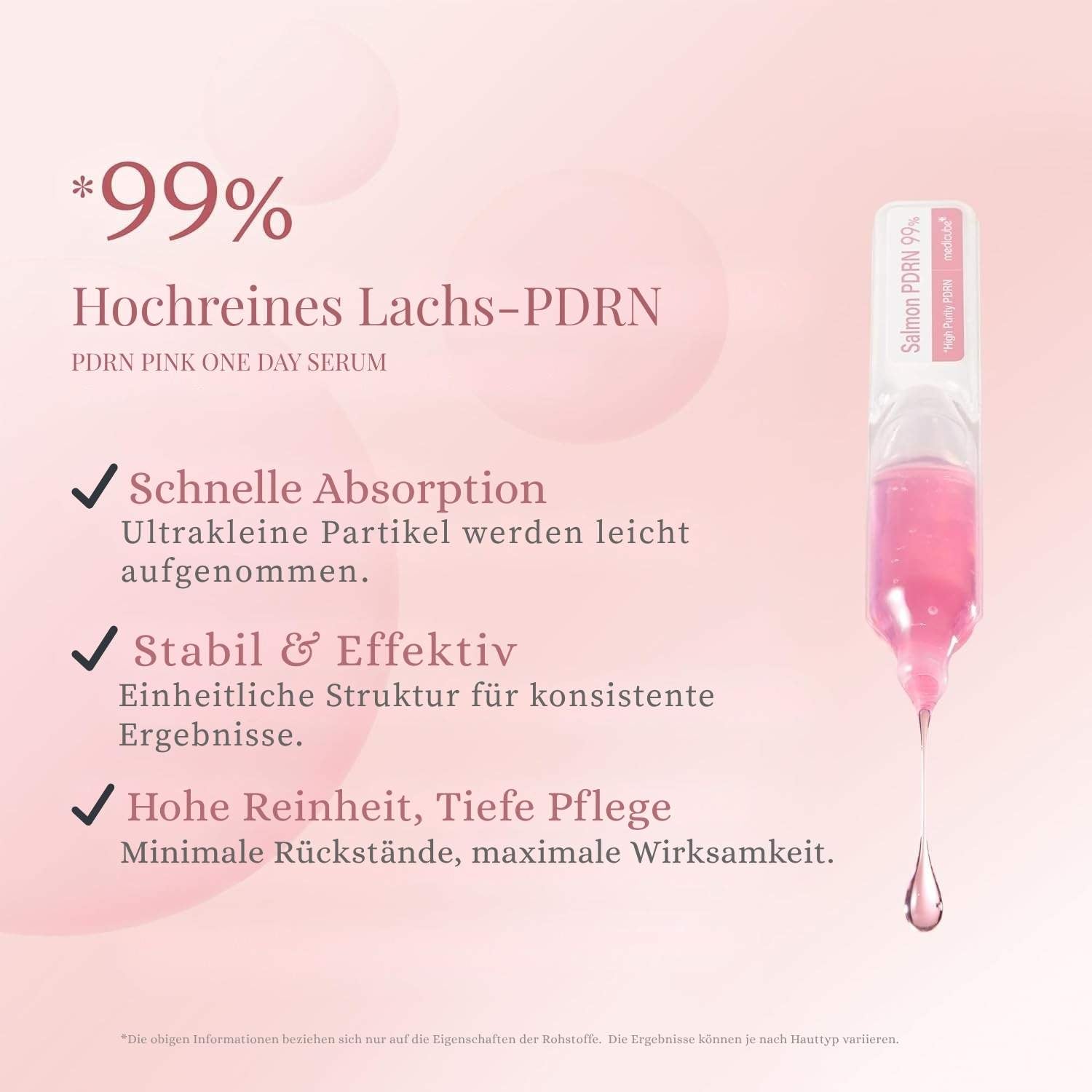 Medicube PDRN Pink One Day Serum 15 ml K Beauty Hautpflege für strahlende Haut