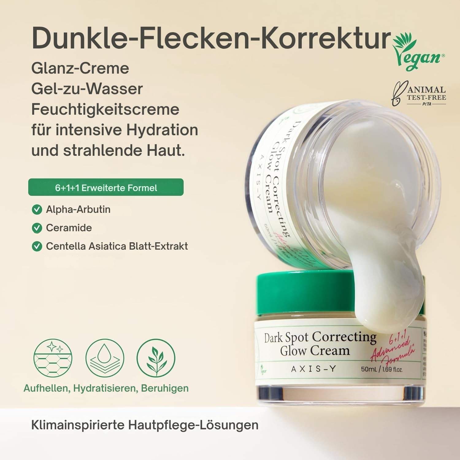 AXIS-Y Dark Spot Correcting Glow Cream 50ml K Beauty Hautpflege für strahlende Haut