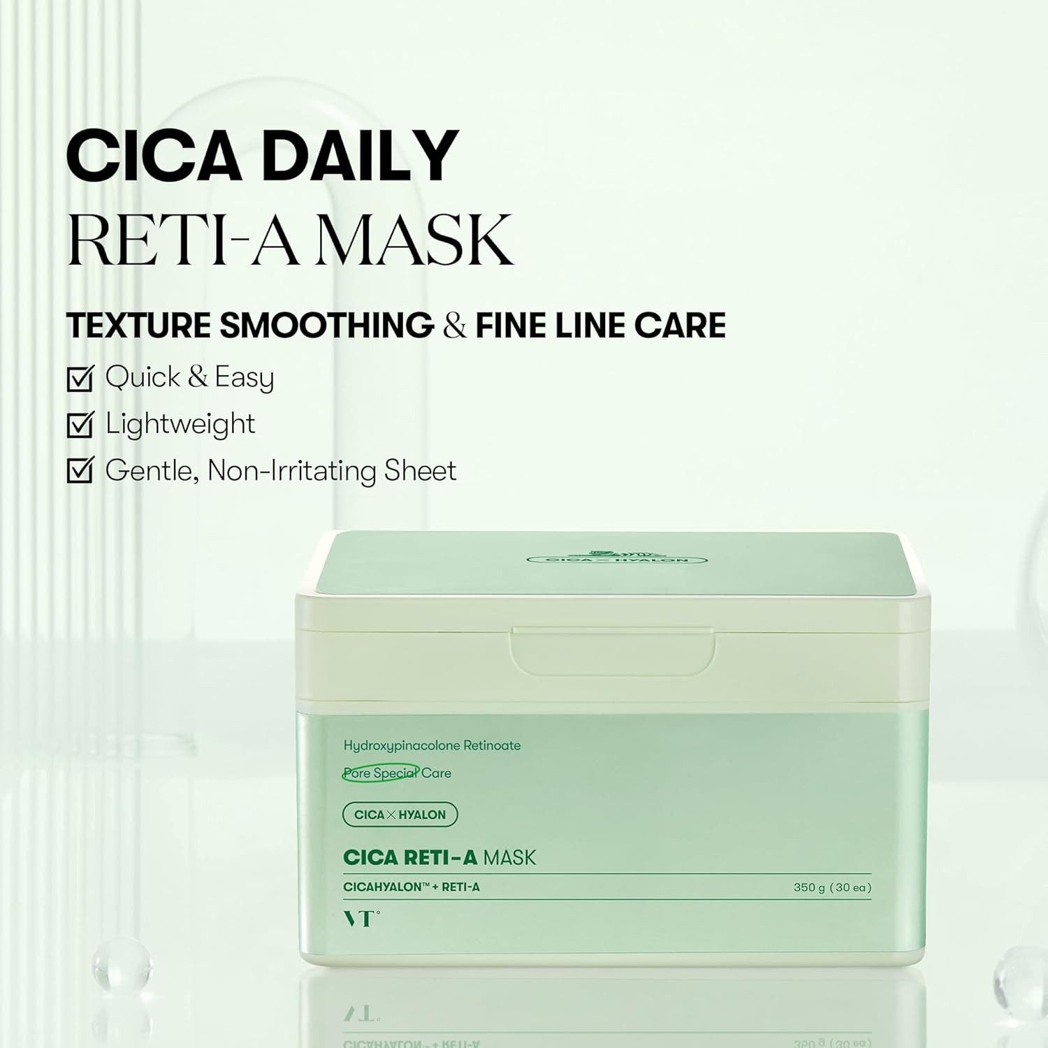 VT Cosmetics CICA Reti-A Mask 7 Days K Beauty Hautpflege für strahlende Haut
