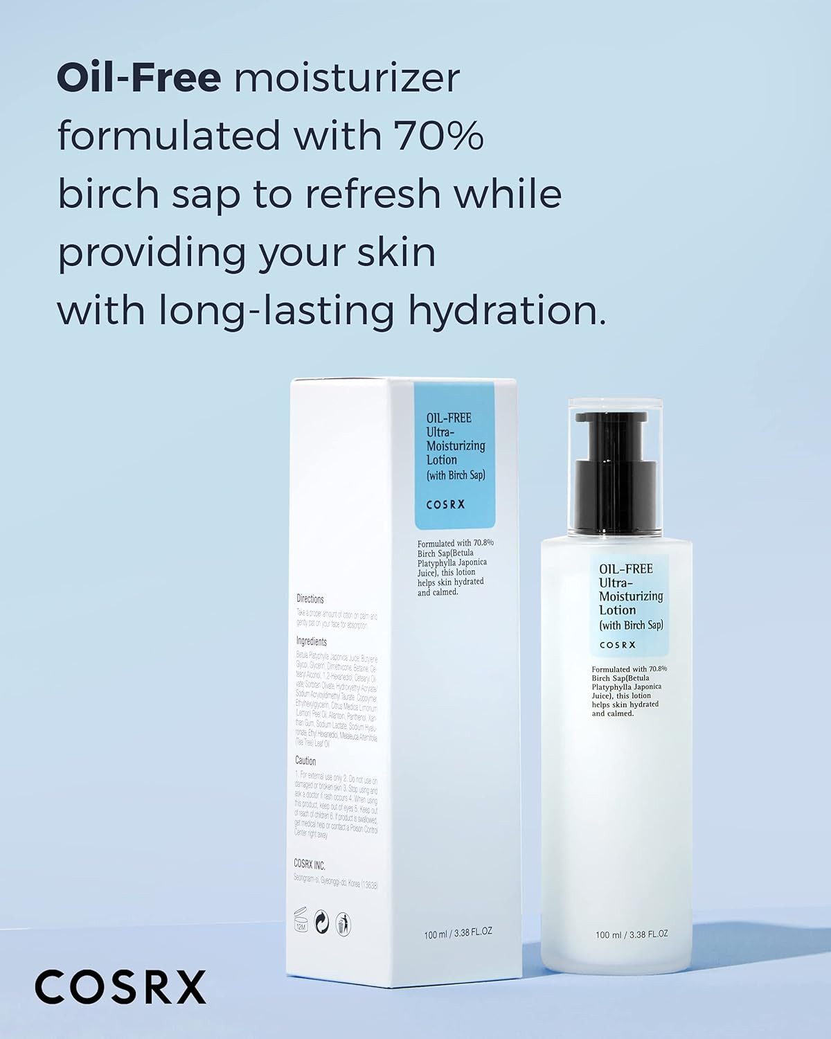 COSRX Oil-Free Ultra-Moisturizing Lotion 100ml K Beauty Hautpflege für strahlende Haut