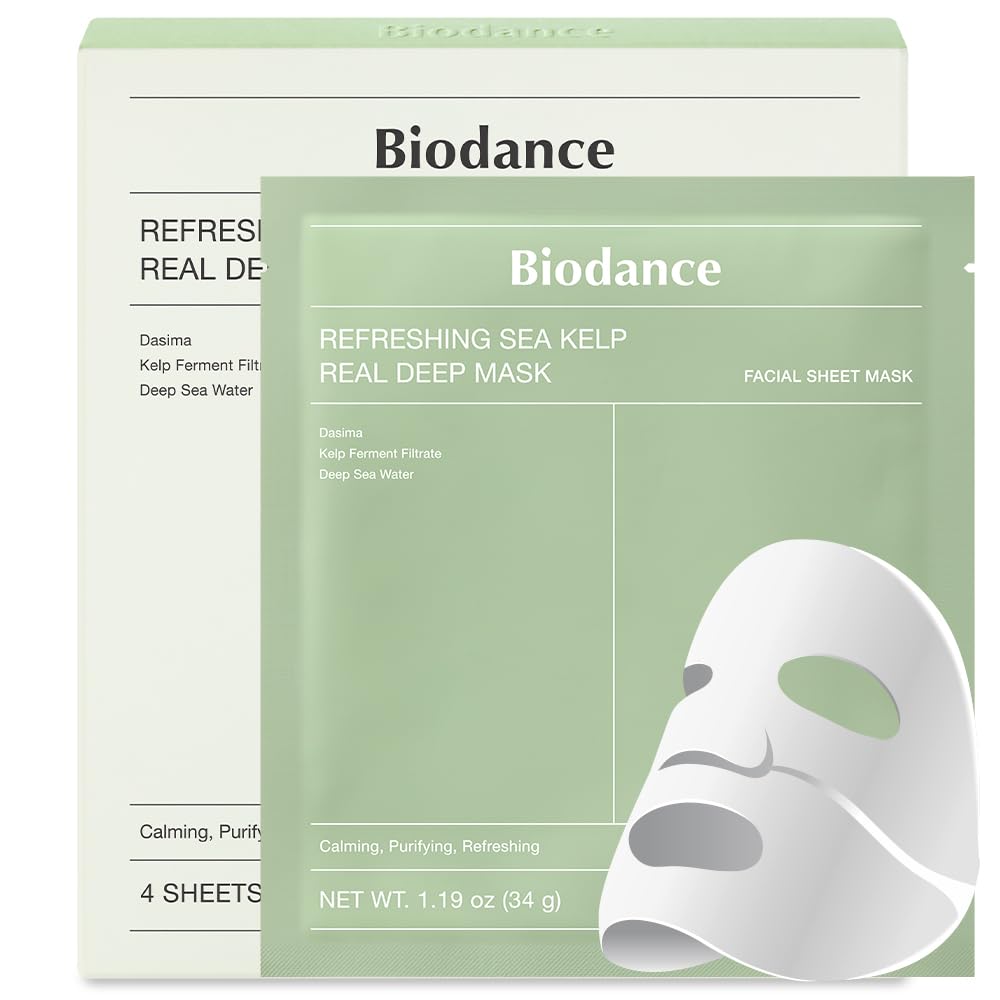 Biodance Refreshing Sea Kelp Real Deep Mask 34g x 4St. K Beauty Hautpflege für strahlende Haut