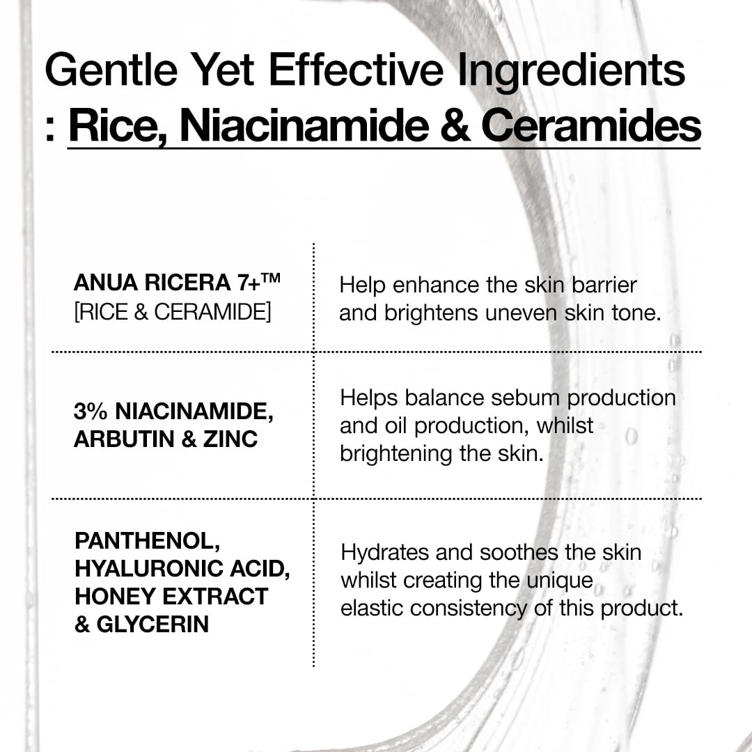 Anua 7 Rice Ceramide Hydrating Barrier Serum 50ml K Beauty Hautpflege für strahlende Haut