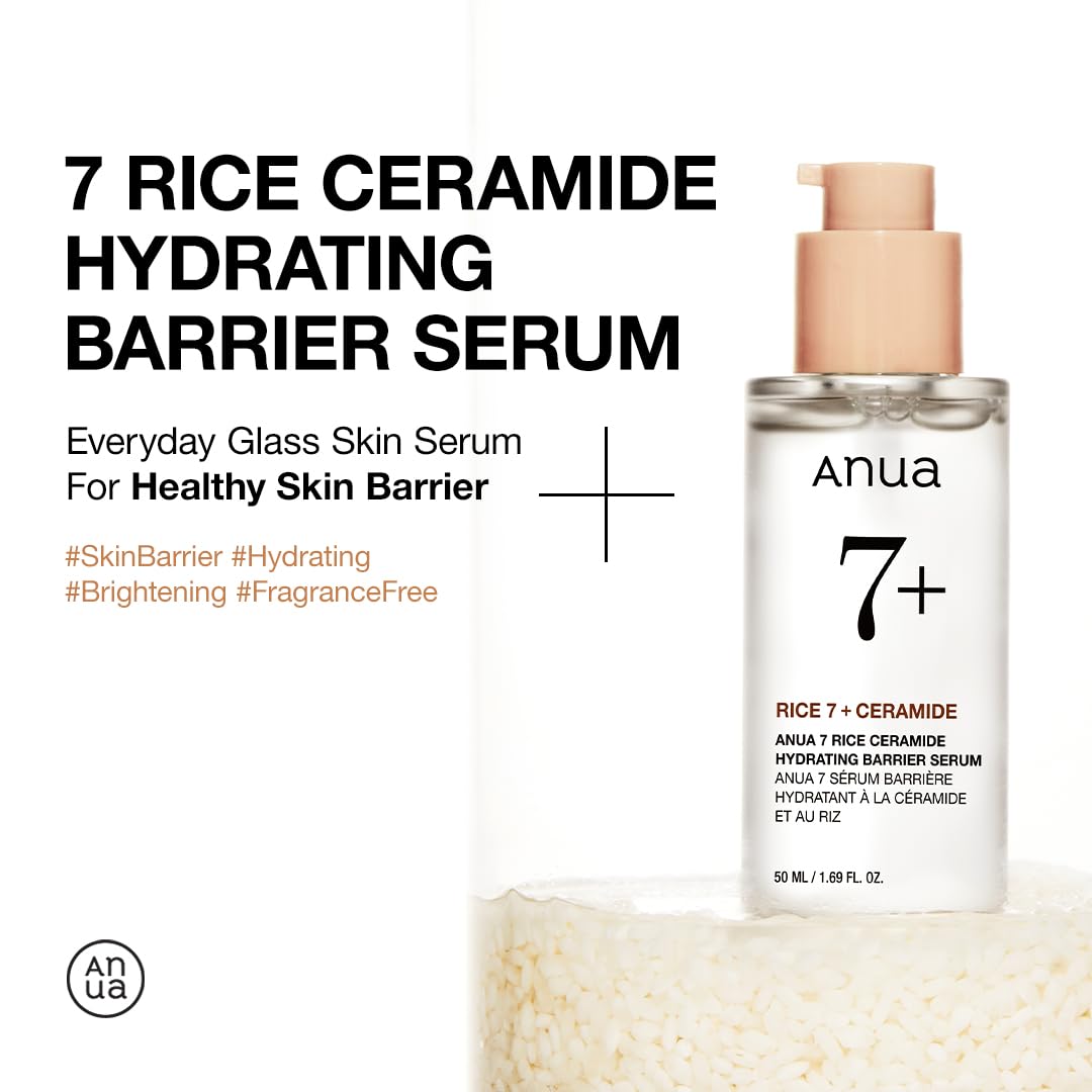 Anua 7 Rice Ceramide Hydrating Barrier Serum 50ml K Beauty Hautpflege für strahlende Haut