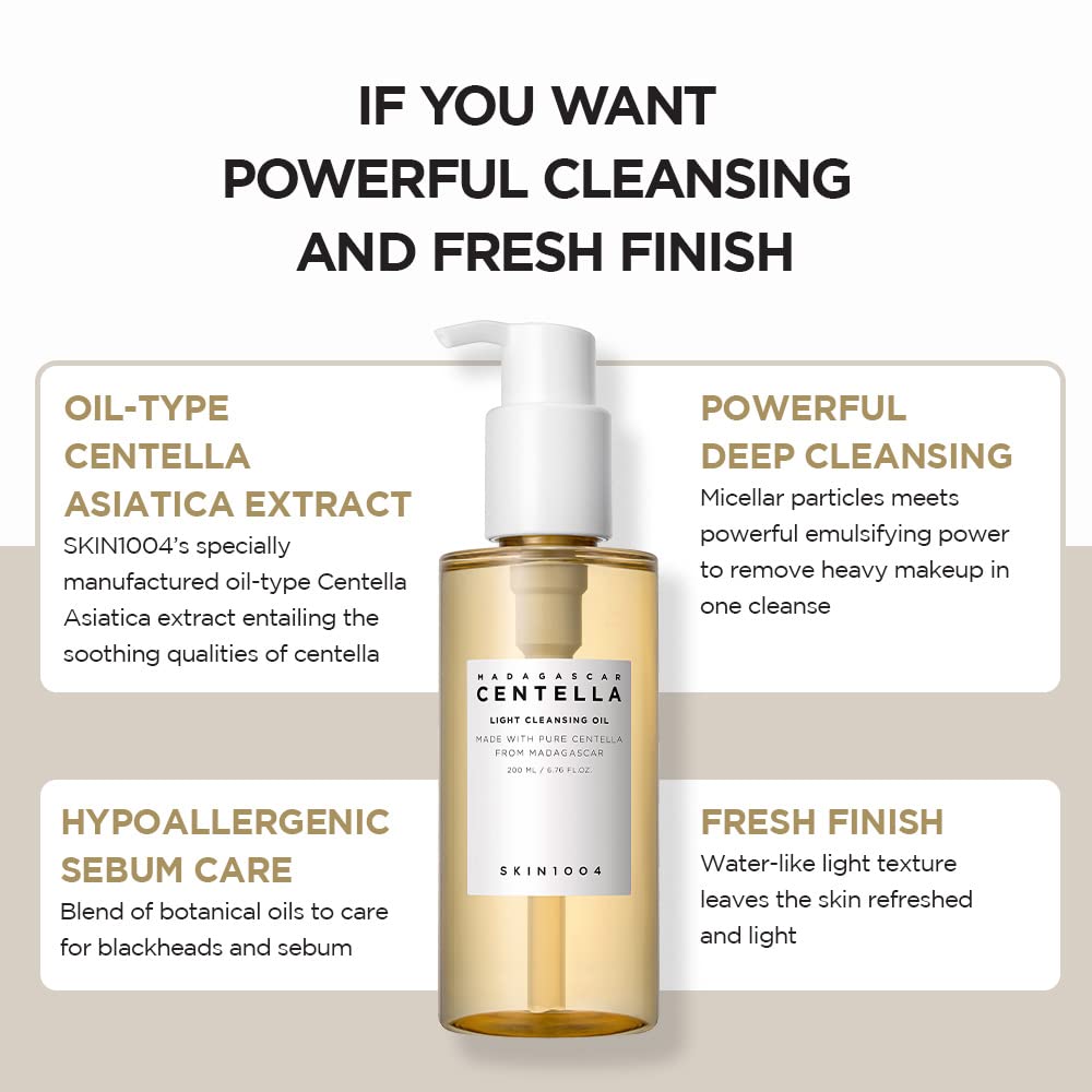SKIN1004 Madagascar Centella Light Cleansing Oil K Beauty Hautpflege für strahlende Haut