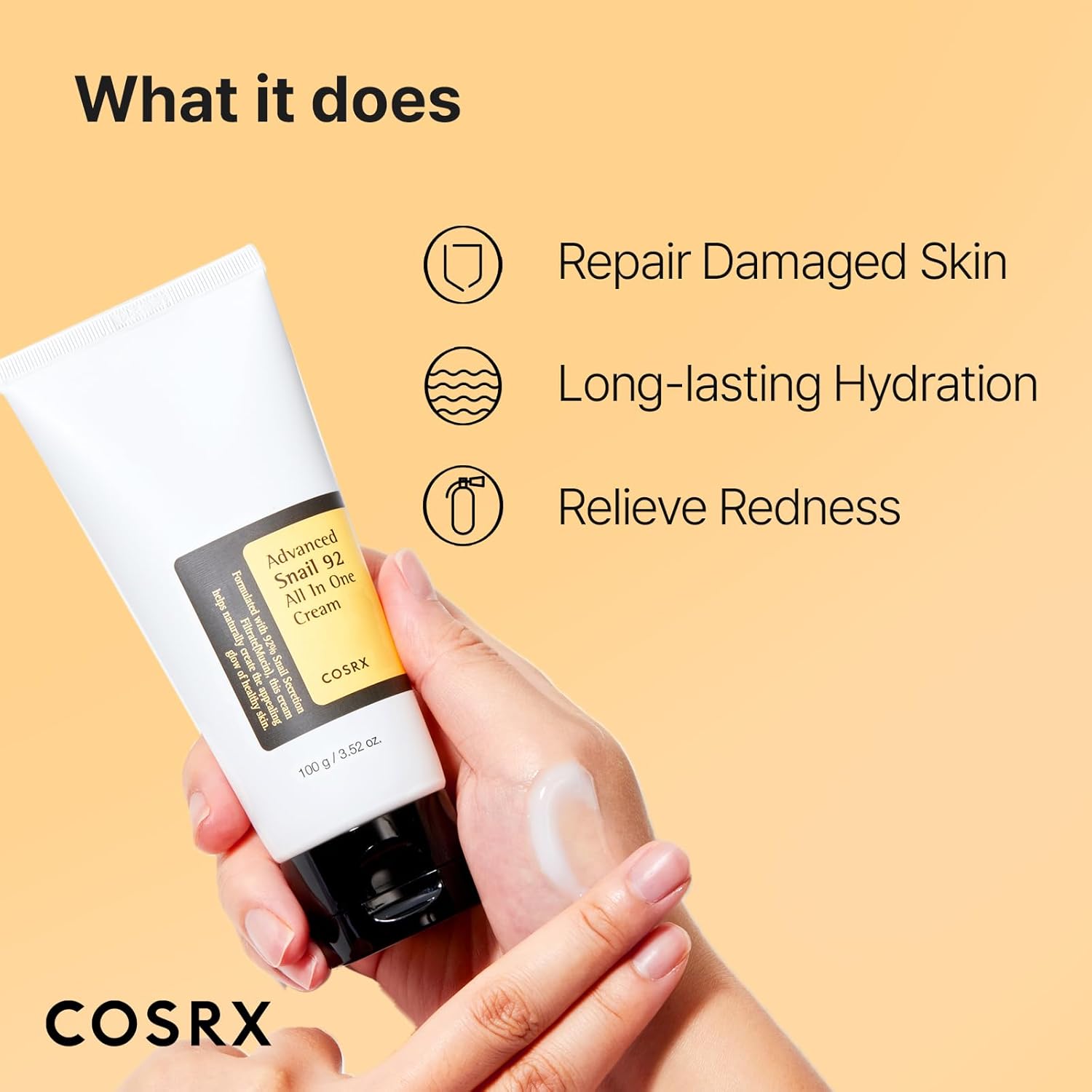 COSRX Advanced Snail 92 All in One Cream Tube 50g K Beauty Hautpflege für strahlende Haut