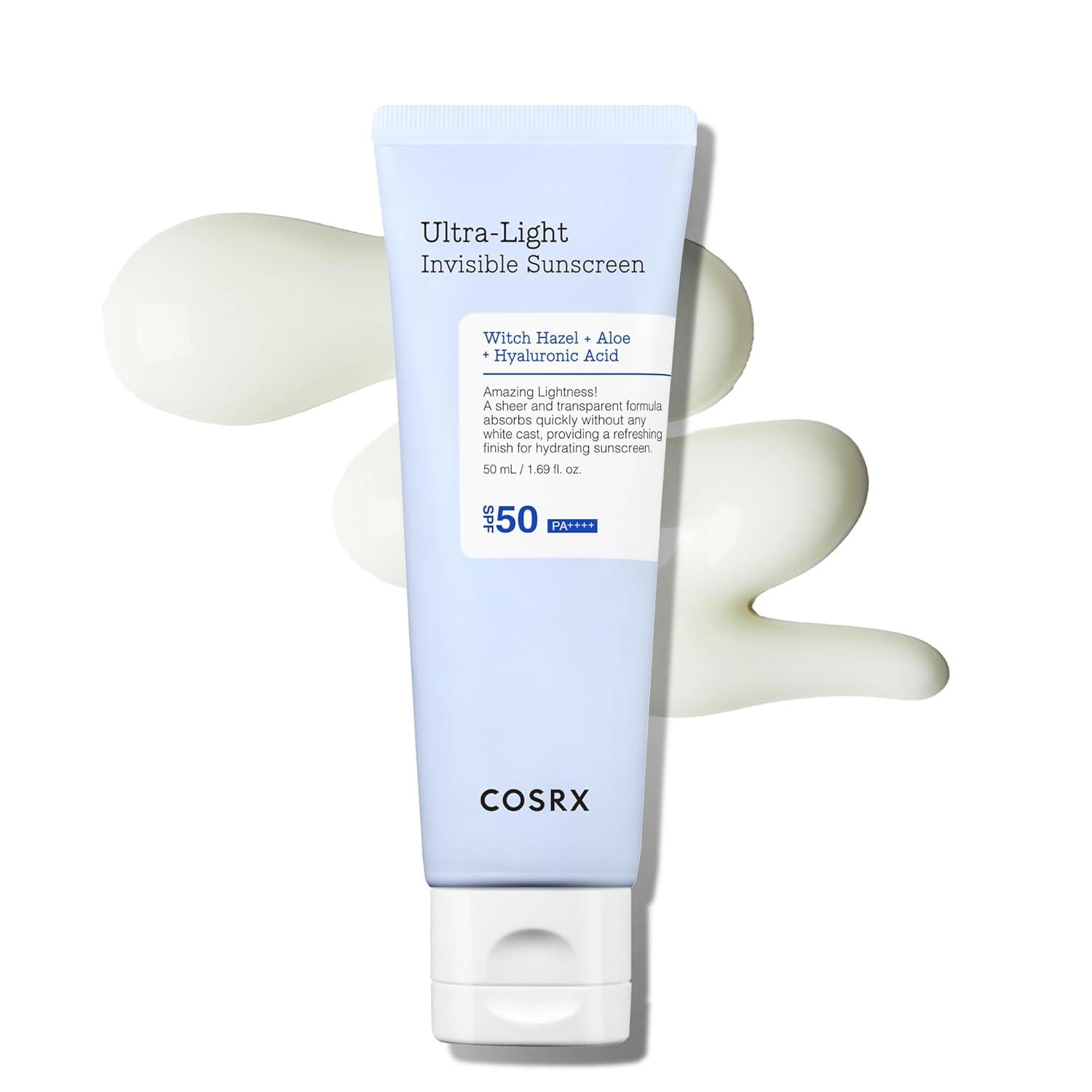 COSRX Ultra-Light Invisible Sunscreen SPF50 - 50 ml K Beauty Hautpflege für strahlende Haut