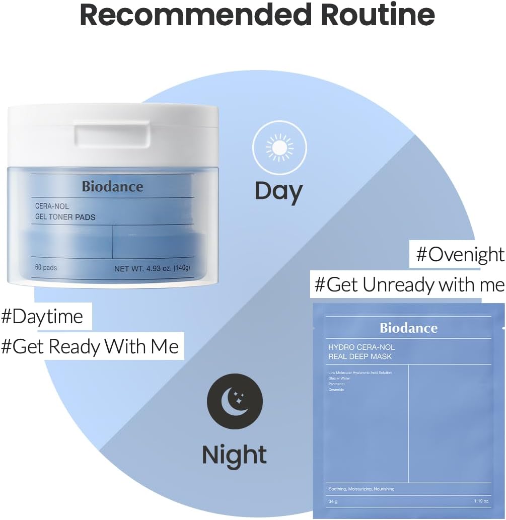 Biodance Cera-nol Gel Toner Pads K Beauty Hautpflege für strahlende Haut