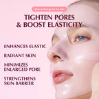 EQQUALBERRY Collagen Pore Tight Up Hydrogel Mask 4x30g K Beauty Hautpflege für strahlende Haut
