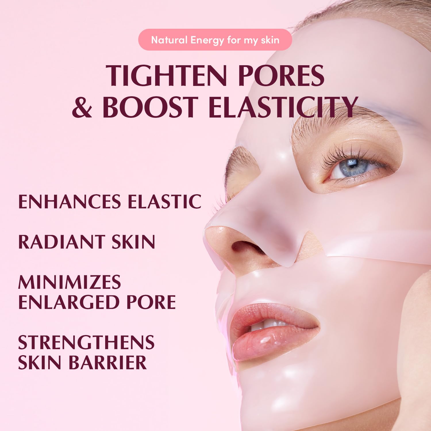 EQQUALBERRY Collagen Pore Tight Up Hydrogel Mask 4x30g K Beauty Hautpflege für strahlende Haut