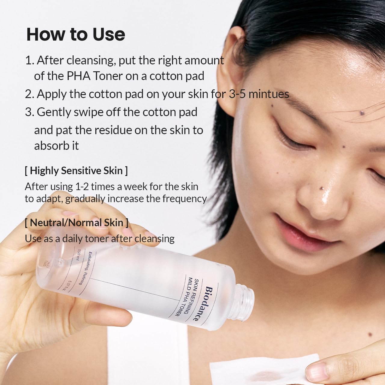 Biodance Skin Refining Mild PHA Toner 150ml K Beauty Hautpflege für strahlende Haut