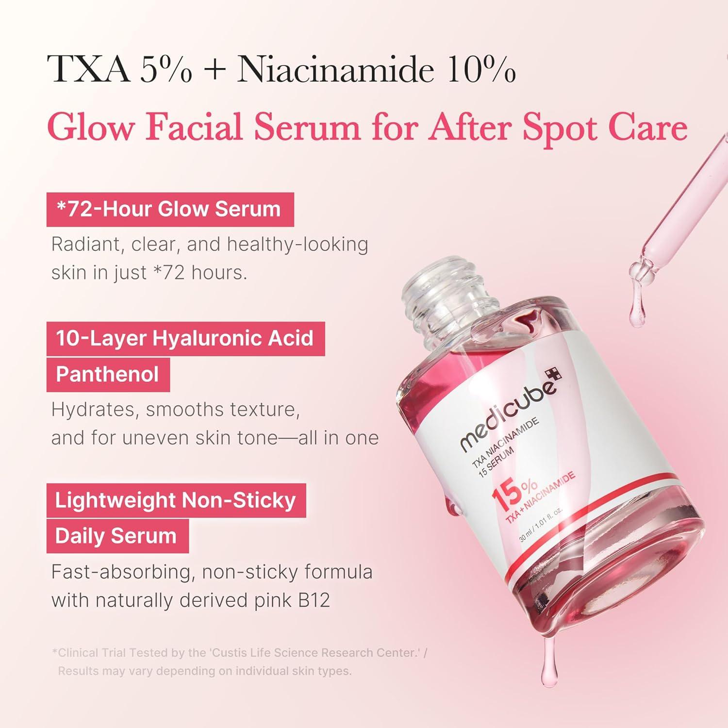 Medicube TXA Niacinamide 15 Serum 30ml K Beauty Hautpflege für strahlende Haut