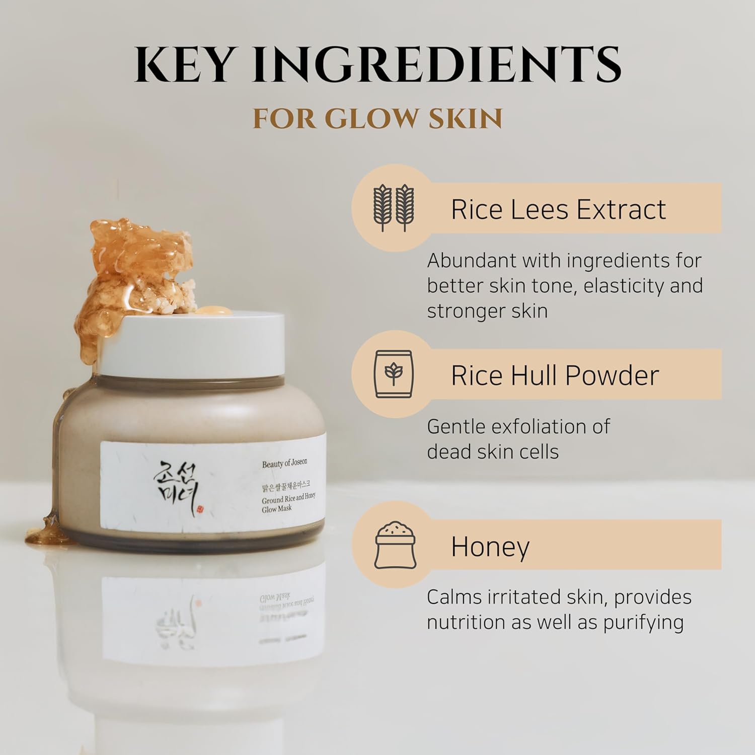Beauty of Joseon Ground Rice and Honey Glow Mask 150 ml K Beauty Hautpflege für strahlende Haut