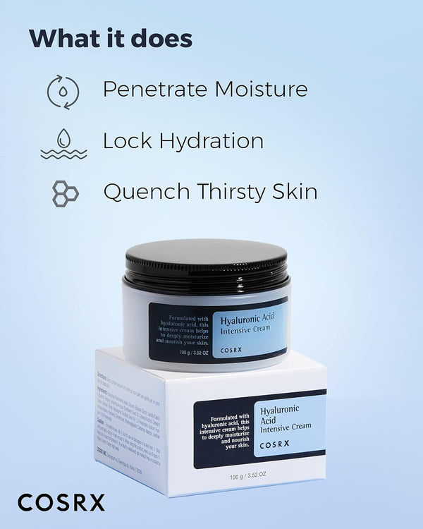 COSRX Hyaluronic Acid Intensive Cream 100ml K Beauty Hautpflege für strahlende Haut