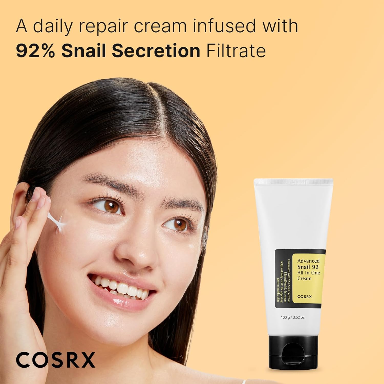 COSRX Advanced Snail 92 All in One Cream Tube 50g K Beauty Hautpflege für strahlende Haut