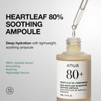 Anua Heartleaf 80 Soothing Ampoule 30 ml K Beauty Hautpflege für strahlende Haut