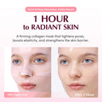 EQQUALBERRY Collagen Pore Tight Up Hydrogel Mask 4x30g K Beauty Hautpflege für strahlende Haut
