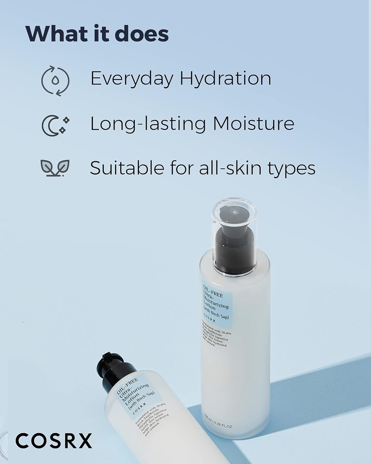 COSRX Oil-Free Ultra-Moisturizing Lotion 100ml K Beauty Hautpflege für strahlende Haut