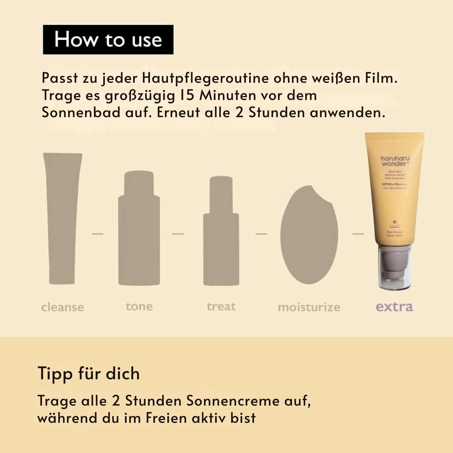 Haruharu Wonder Black Rice Moisture Airyfit Daily Sunscreen SPF50+ - 50 ml K Beauty Hautpflege für strahlende Haut