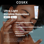 COSRX Ultra-Light Invisible Sunscreen SPF50 - 50 ml K Beauty Hautpflege für strahlende Haut