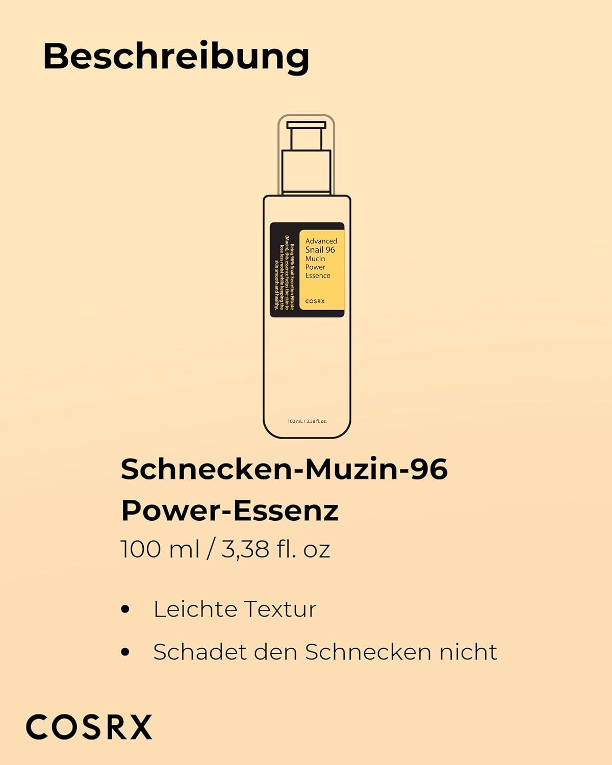 COSRX Advanced Snail 96 Mucin Power Essence 100ml K Beauty Hautpflege für strahlende Haut