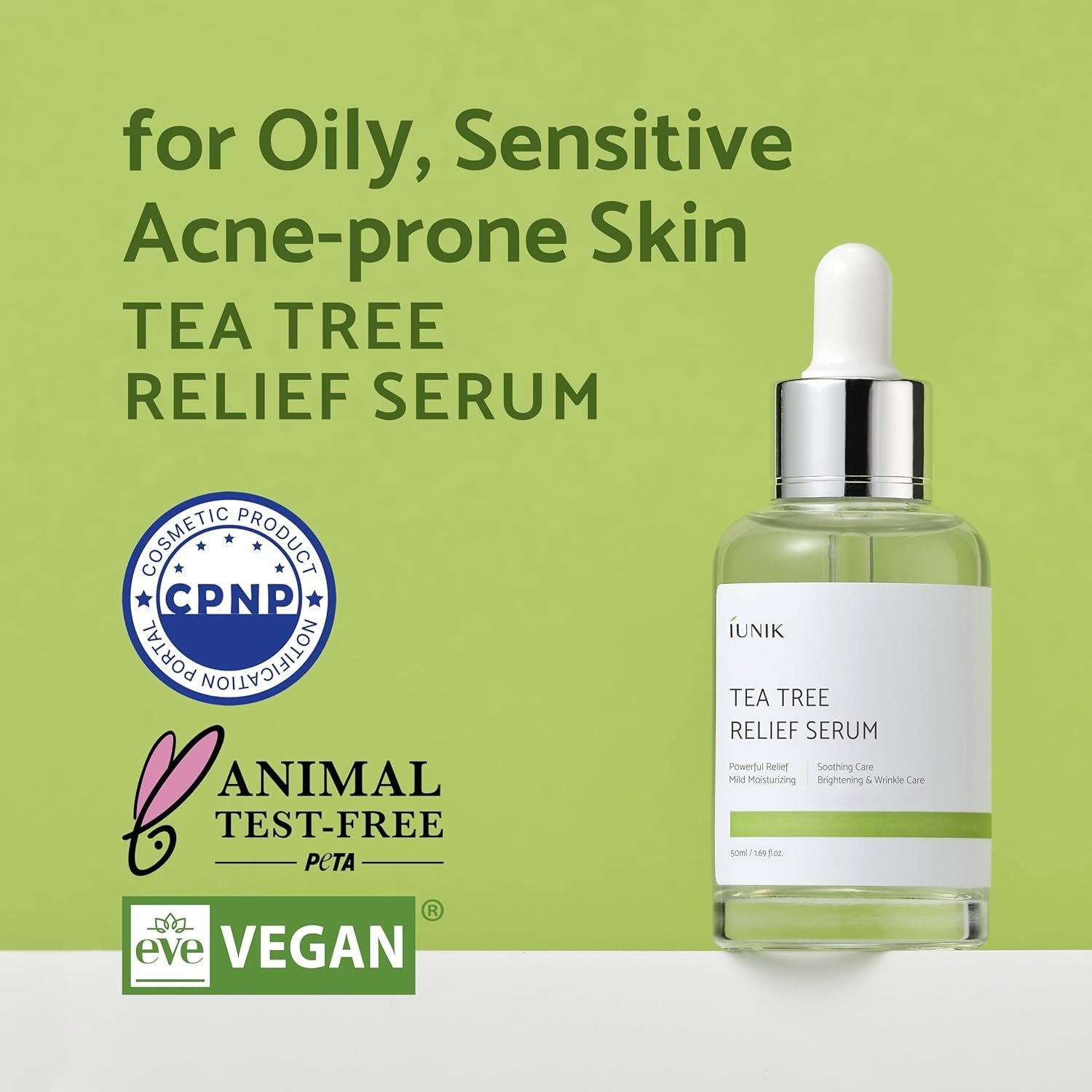iUNIK Tea Tree Relief Serum 50 ml K Beauty Hautpflege für strahlende Haut