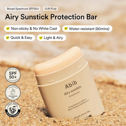 Abib Airy Sunstick Smoothing Bar 23g K Beauty Hautpflege für strahlende Haut