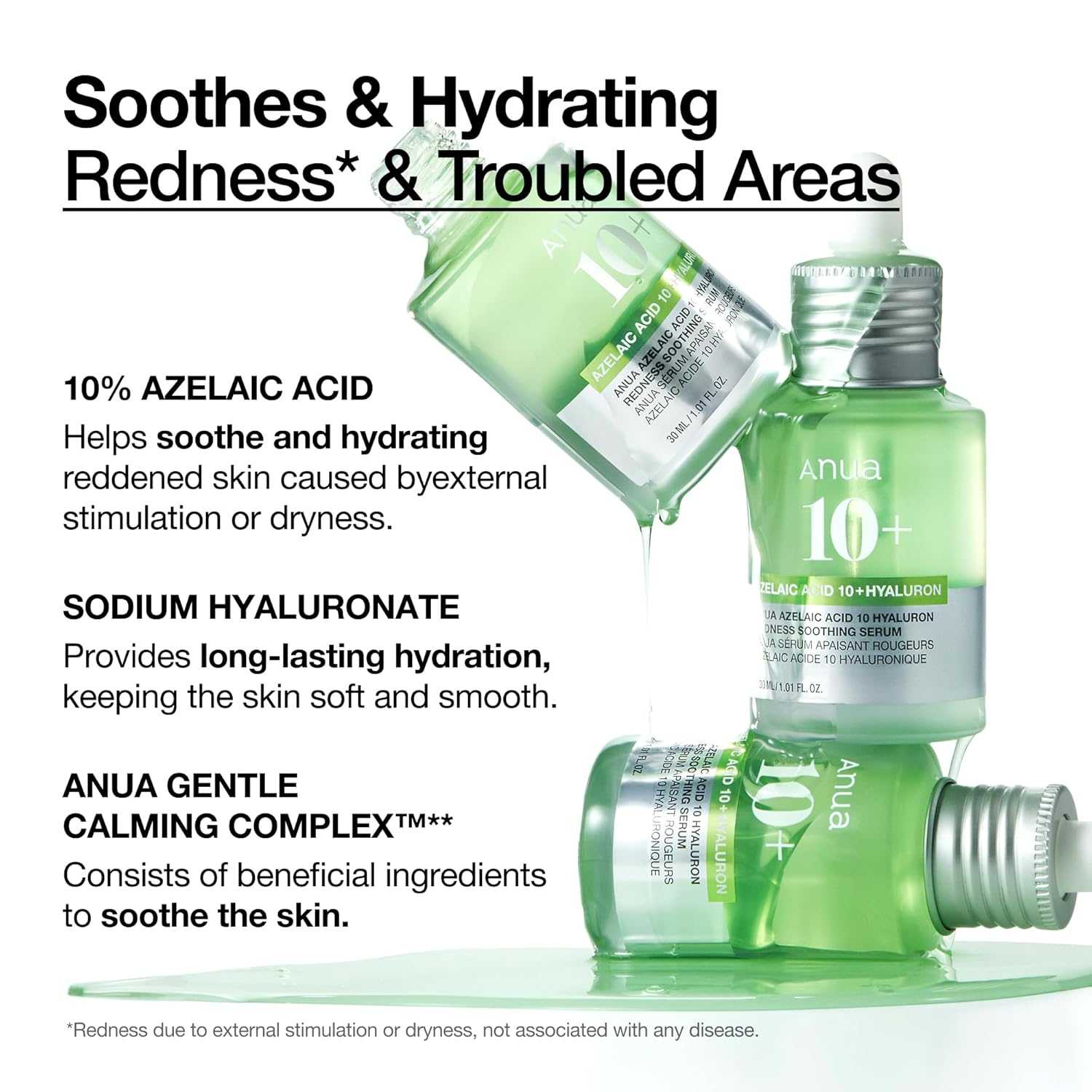 Anua Azelaic Acid 10 Hyaluron Redness Soothing Serum 30ml K Beauty Hautpflege für strahlende Haut