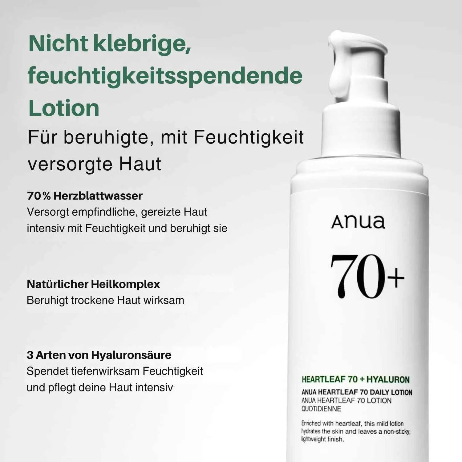 Anua Heartleaf 70% Daily Lotion 200 ml K Beauty Hautpflege für strahlende Haut