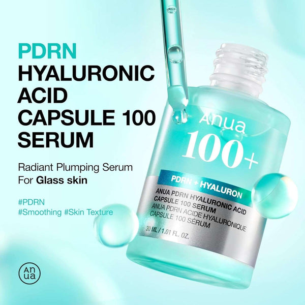 Anua PDRN Hyaluronic Acid Capsule 100 Serum 30ml K Beauty Hautpflege für strahlende Haut