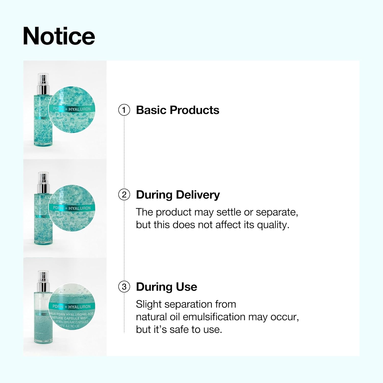 Anua PDRN Hyaluronic Acid Hydrating Capsule Mist 100ml Spray K Beauty Hautpflege für strahlende Haut