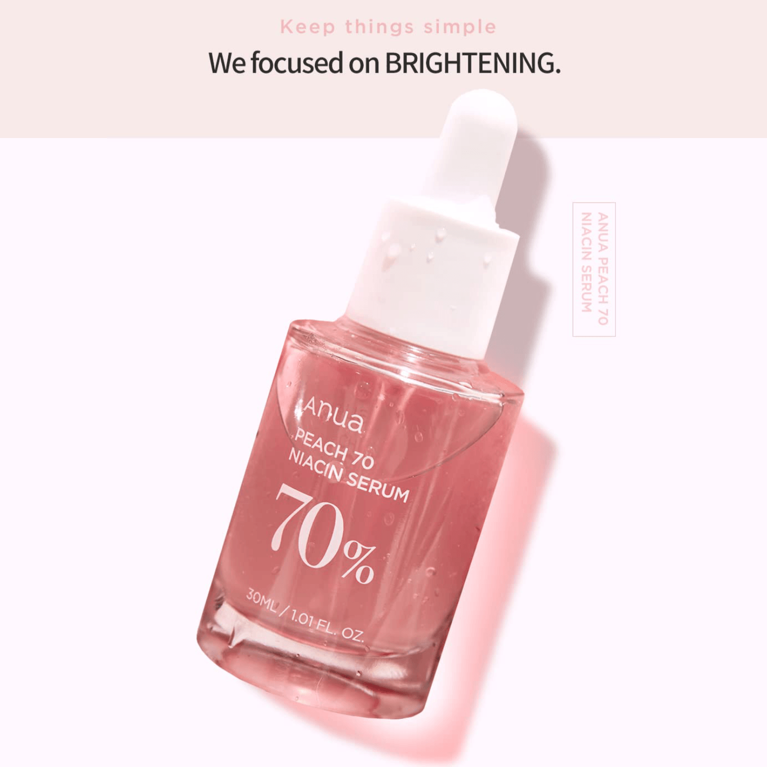Anua Peach 70 Niacinamide Serum 30 ml K Beauty Hautpflege für strahlende Haut