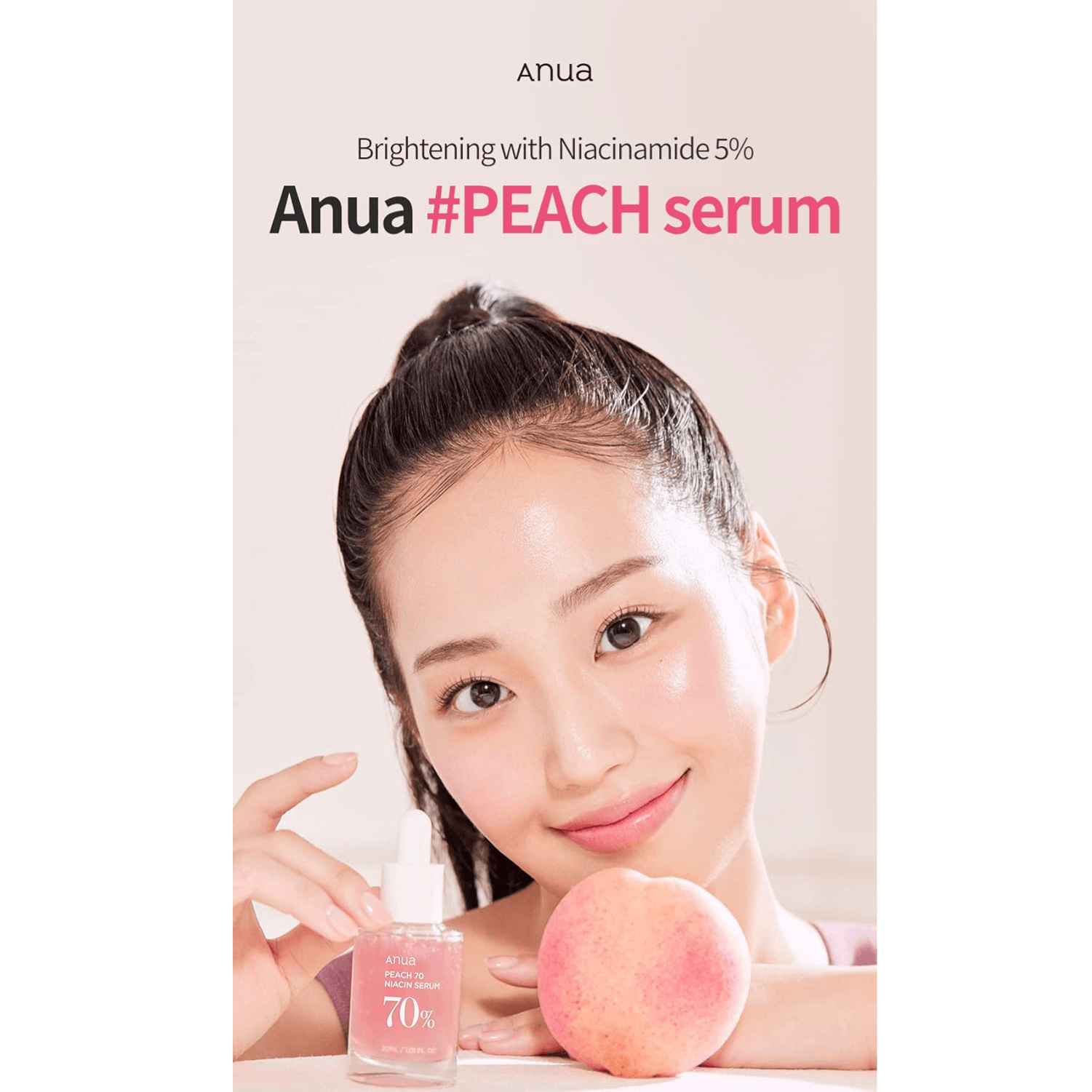 Anua Peach 70 Niacinamide Serum 30 ml K Beauty Hautpflege für strahlende Haut