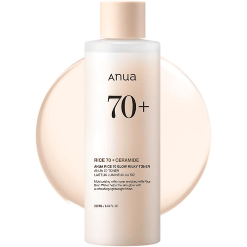 Anua Rice 70 Glow Milky Toner 250ml Gesichtswasser K Beauty Hautpflege für strahlende Haut
