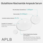 APLB Glutathione Niacinamide Ampoule Serum 40 ml K Beauty Hautpflege für strahlende Haut