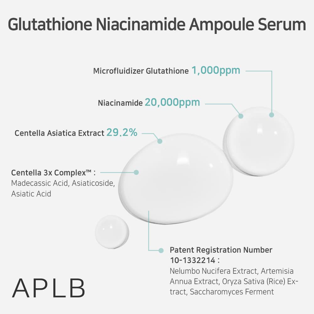 APLB Glutathione Niacinamide Ampoule Serum 40 ml K Beauty Hautpflege für strahlende Haut