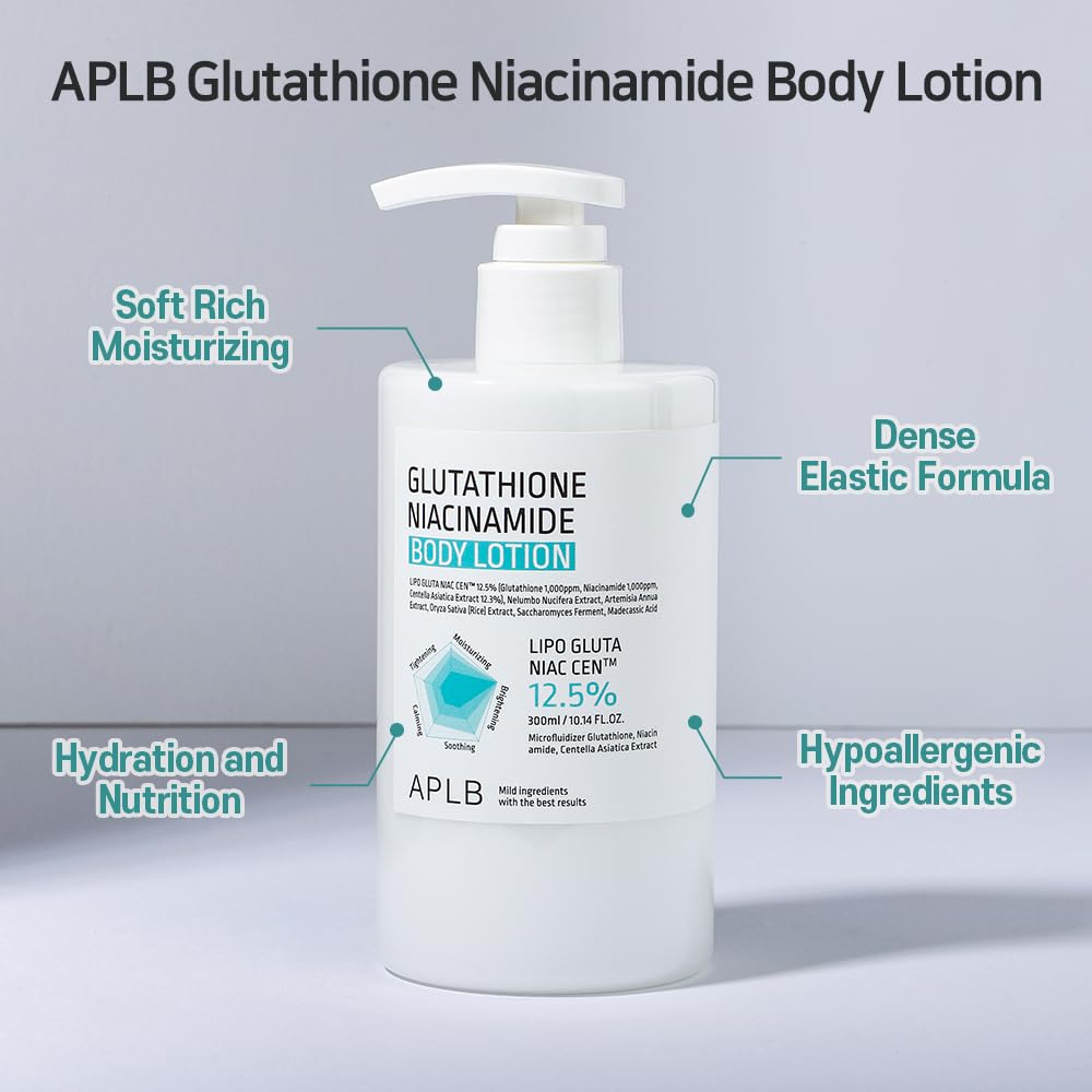 APLB Glutathione Niacinamide Body Lotion 300ml K Beauty Hautpflege für strahlende Haut
