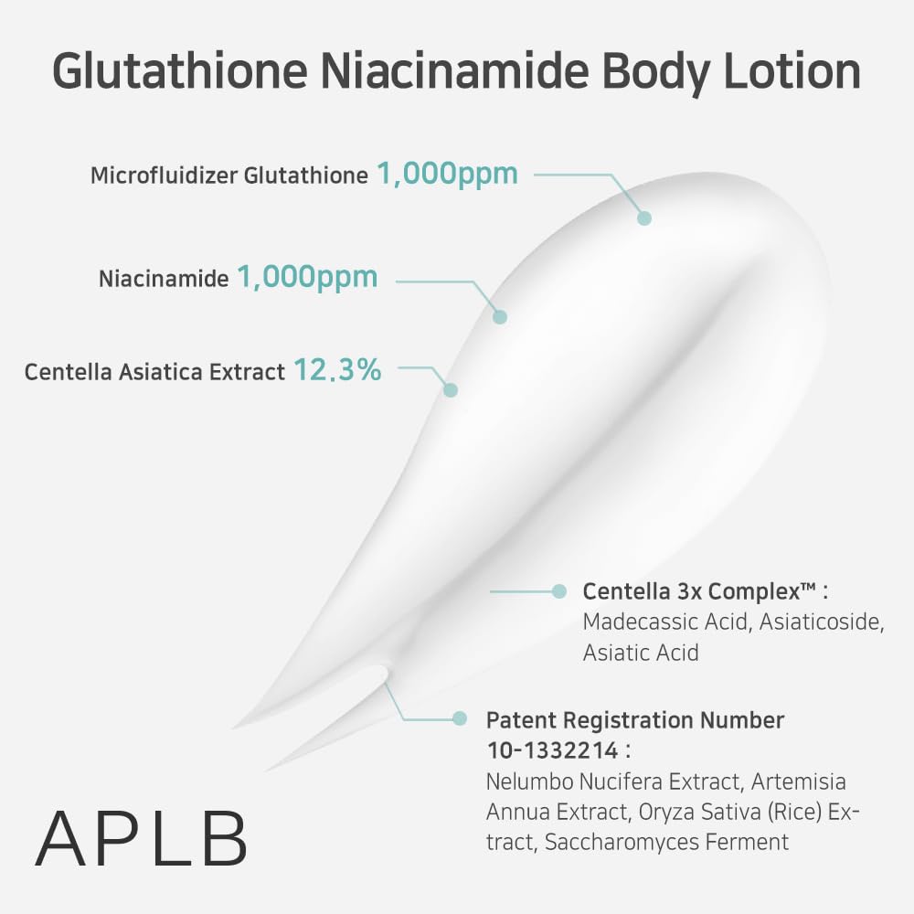 APLB Glutathione Niacinamide Body Lotion 300ml K Beauty Hautpflege für strahlende Haut