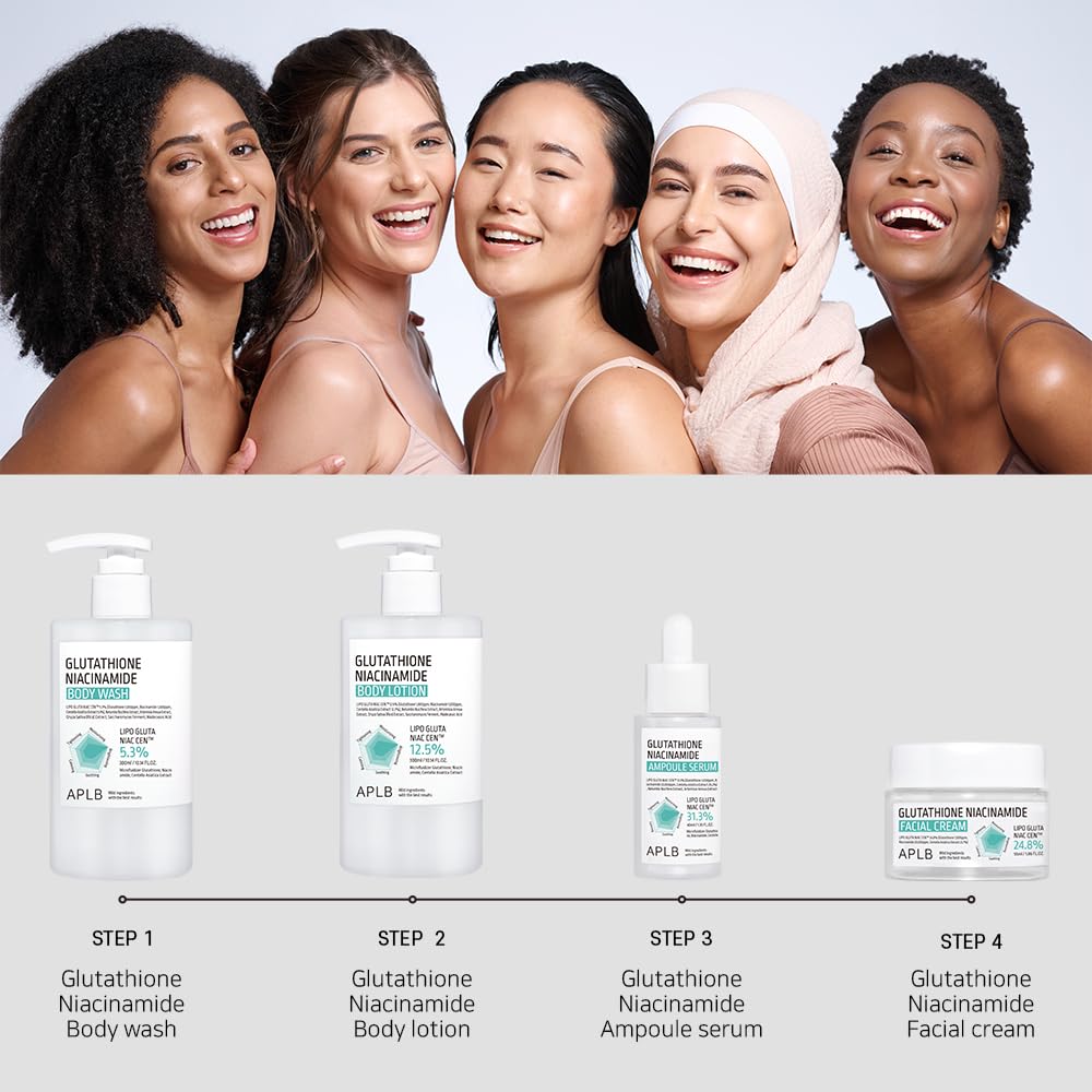 APLB Glutathione Niacinamide Body Lotion 300ml K Beauty Hautpflege für strahlende Haut