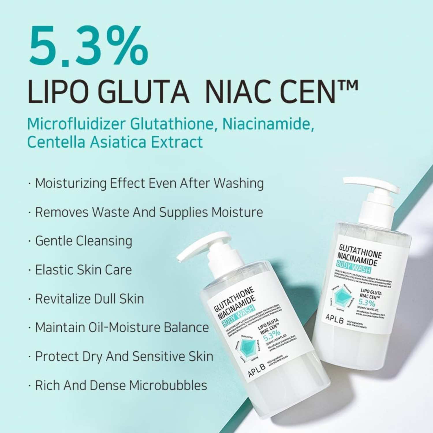 APLB Glutathione Niacinamide Body Wash 300 ml K Beauty Hautpflege für strahlende Haut