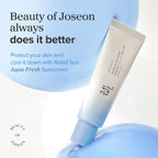 Beauty of Joseon Relief Sun Aqua-Fresh Rice + B5 (SPF50+ PA++++) K Beauty Hautpflege für strahlende Haut