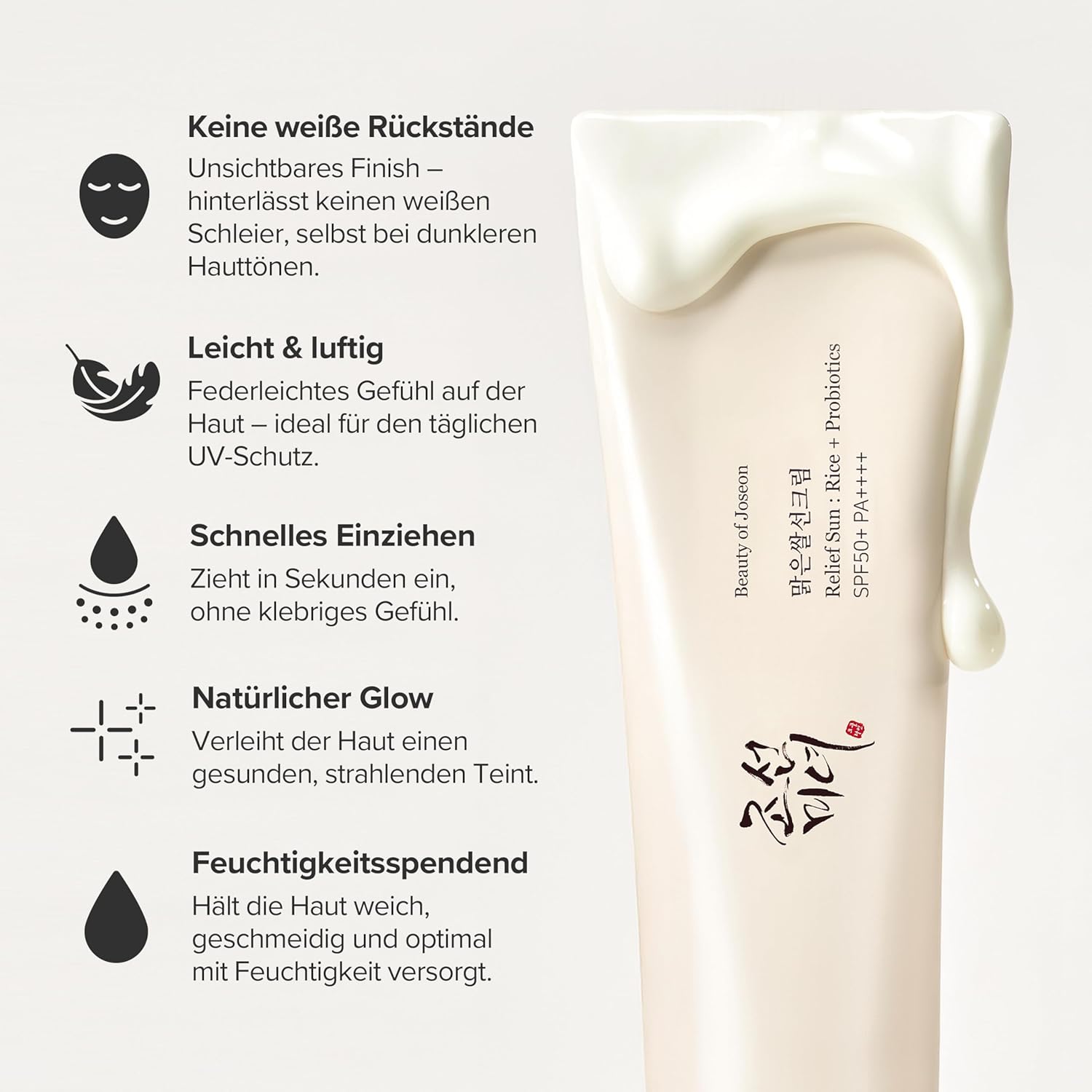 Beauty of Joseon Relief Sun Rice + Probiotics SPF 50+ Doppelpack – 2× 50 ml K Beauty Hautpflege für strahlende Haut