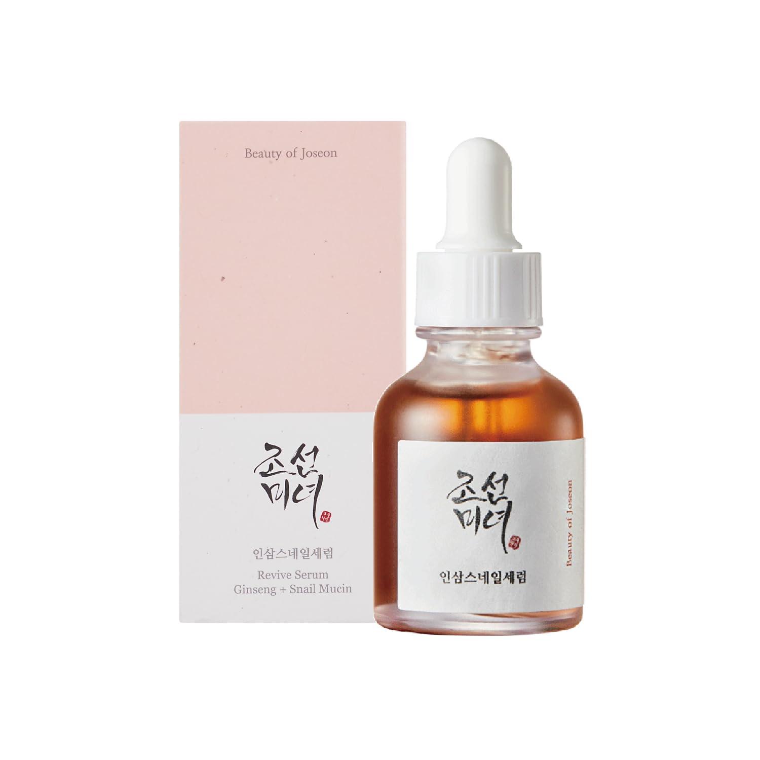 Beauty of Joseon Revive Serum Ginseng + Snail Mucin 30ml K Beauty Hautpflege für strahlende Haut