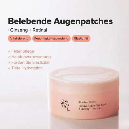 Beauty of Joseon Revive Under Eye Patch Ginseng + Retinal 60 Patches K Beauty Hautpflege für strahlende Haut