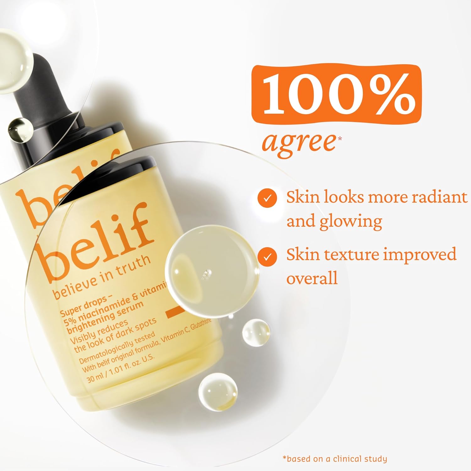 belif Super Drops 5 % Niacinamide & Vitamin C Brightening Serum 30 ml K Beauty Hautpflege für strahlende Haut
