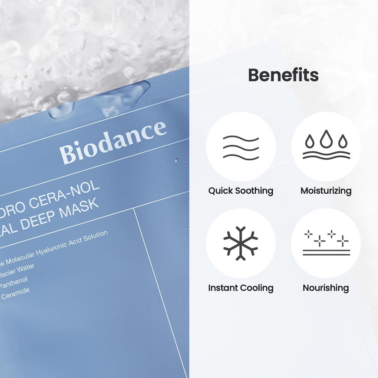 Biodance Hydro Cera-nol Real Deep Mask, 1 Stück K Beauty Hautpflege für strahlende Haut