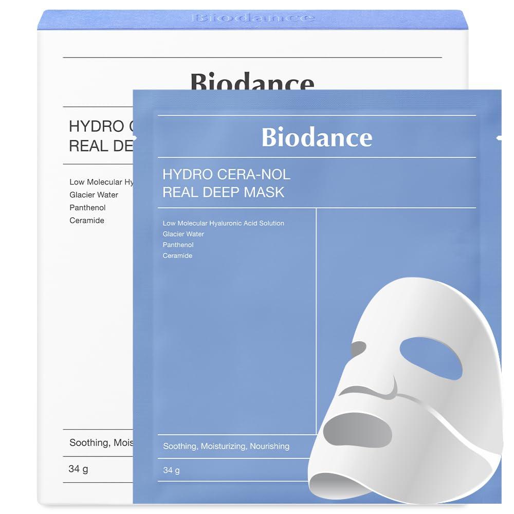 Biodance Hydro Cera-nol Real Deep Mask 4er Pack K Beauty Hautpflege für strahlende Haut