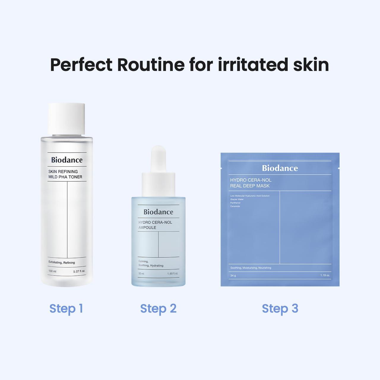 Biodance Hydro Cera-nol Real Deep Mask 4er Pack K Beauty Hautpflege für strahlende Haut