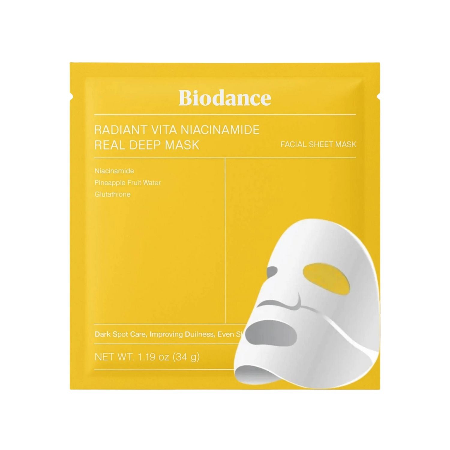 Biodance Radiant Vita Niacinamide Real Deep Mask 1St. K Beauty Hautpflege für strahlende Haut